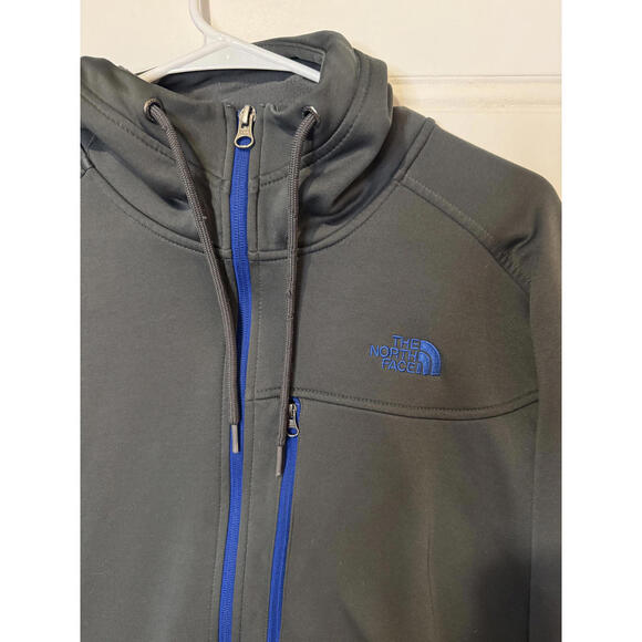 The North Face Mens XL Full Zip Hoodie Gray Blue Logo Outdoor Athletic Jacket - Picture 5 of 5